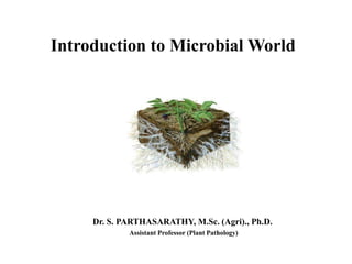 Introduction to Microbial World
Dr. S. PARTHASARATHY, M.Sc. (Agri)., Ph.D.
Assistant Professor (Plant Pathology)
 