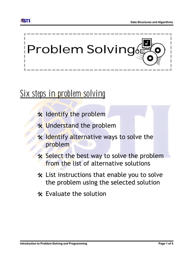 problem solving using computers pdf