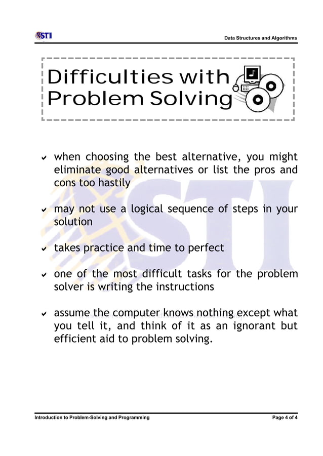 1 introduction to problem solving and programming | PDF