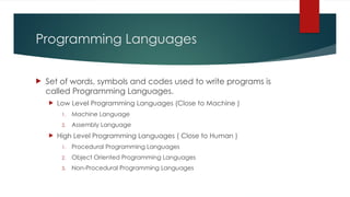 1 Introduction to Programming and flow charts | PPTX