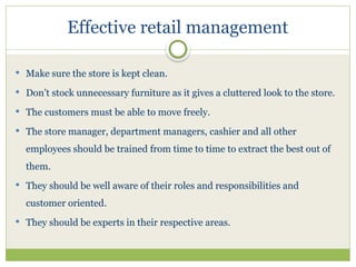 Introduction to retail Management (TYBMS) | PPTX