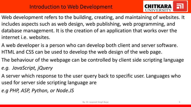 Introduction to Web Development and basics of HTML, CSS and javascript ...