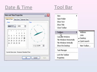 Date & Time Tool Bar