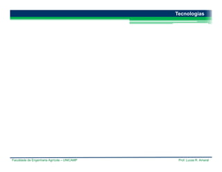 Faculdade de Engenharia Agrícola – UNICAMP Prof. Lucas R. Amaral
Tecnologias
 