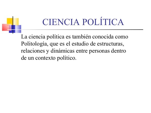 Introducción a la ciencia politica