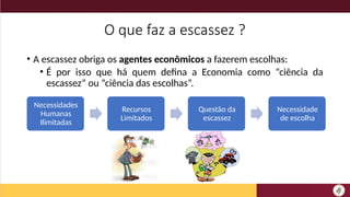 Fundamentos da Economia Rural: Escassez, Recursos e Produção | PPTX