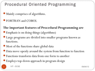 1 Intro Object Oriented Programming | PPT | Programming Languages ...