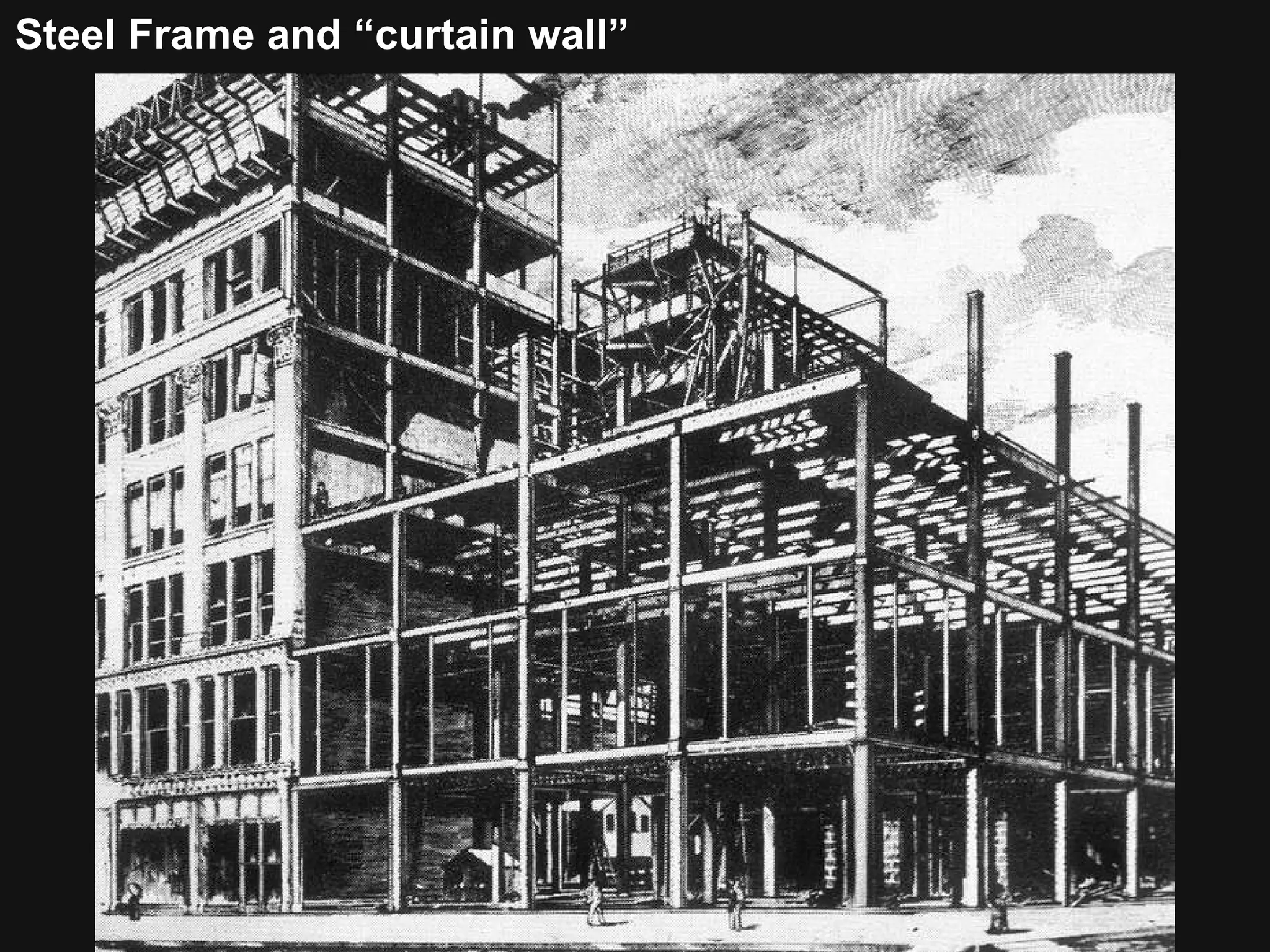 Steel Frame and “curtain wall” 