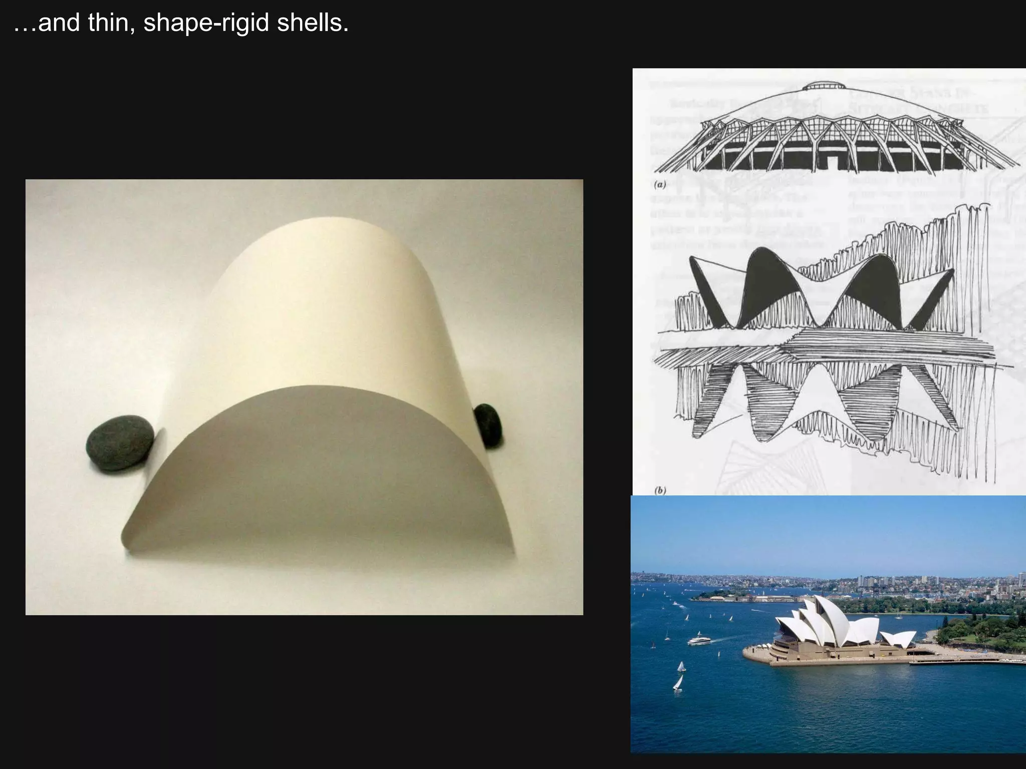 … and thin, shape-rigid shells. 