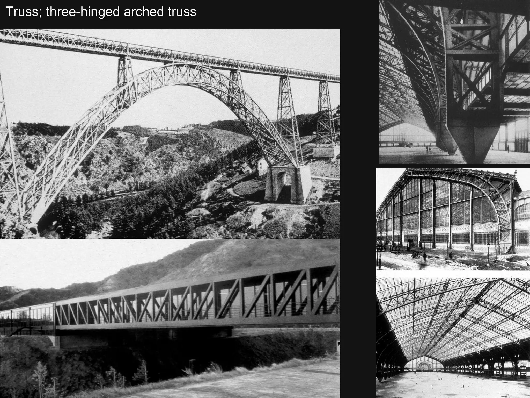 Truss; three-hinged arched truss ? 