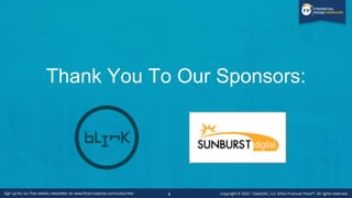 4
Thank You To Our Sponsors:
 
