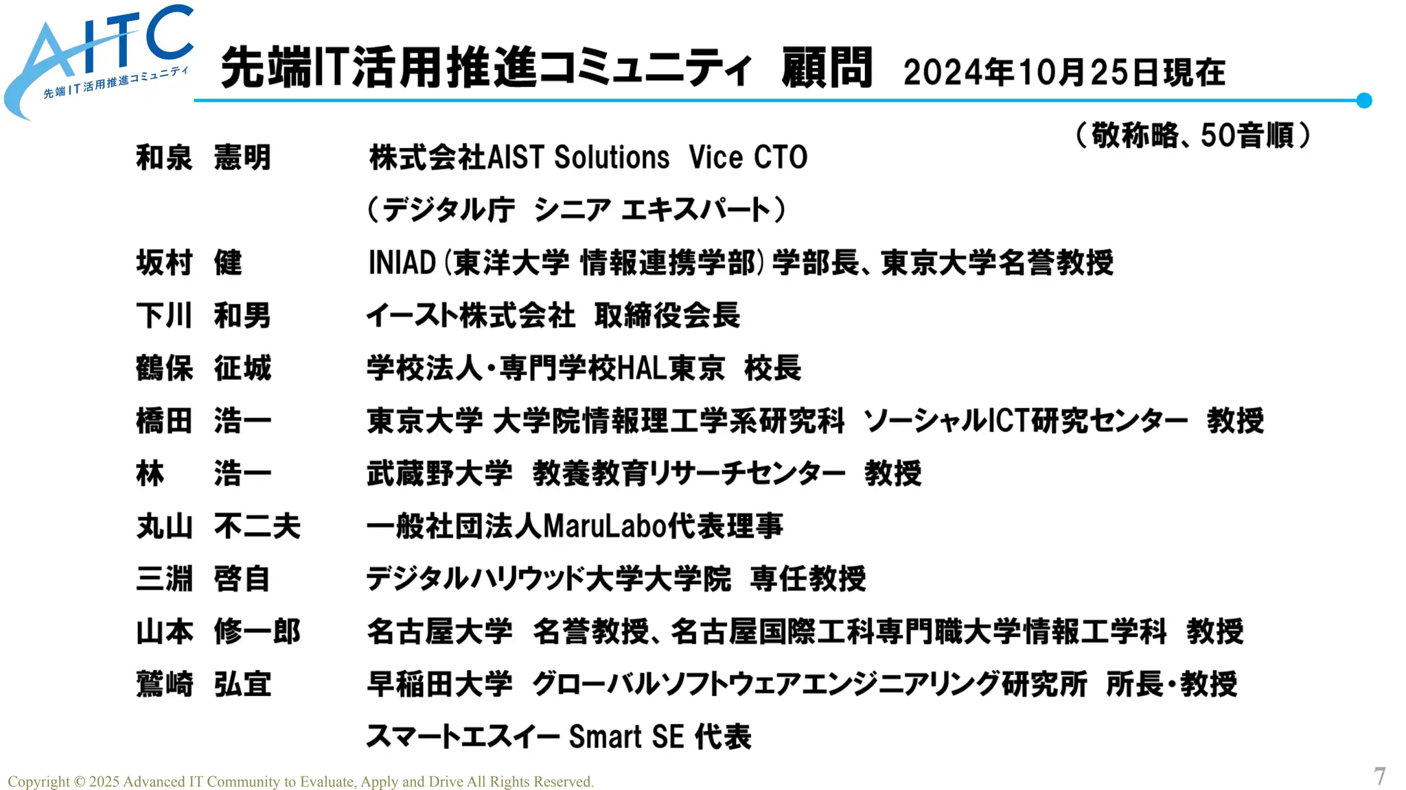 7
Copyright © 2025 Advanced IT Community to Evaluate, Apply and Drive All Rights Reserved.
 