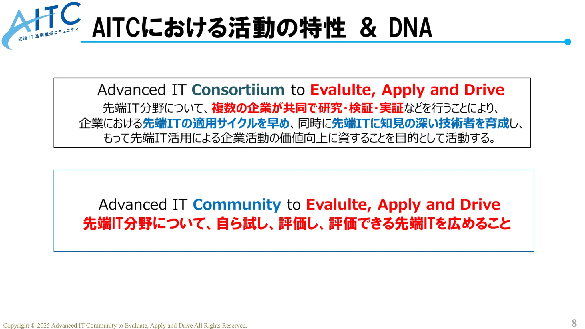 8
Copyright © 2025 Advanced IT Community to Evaluate, Apply and Drive All Rights Reserved.
 