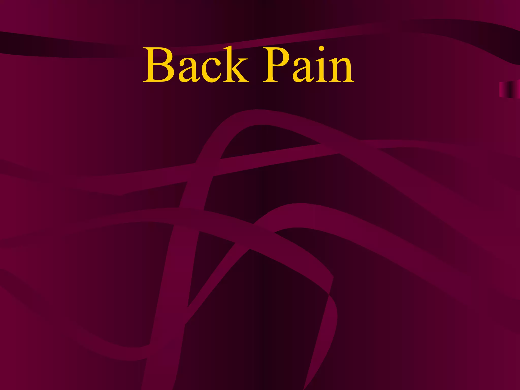 Back Pain 