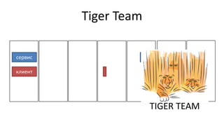 сервис
клиент
Tiger Team
TIGER TEAM
 