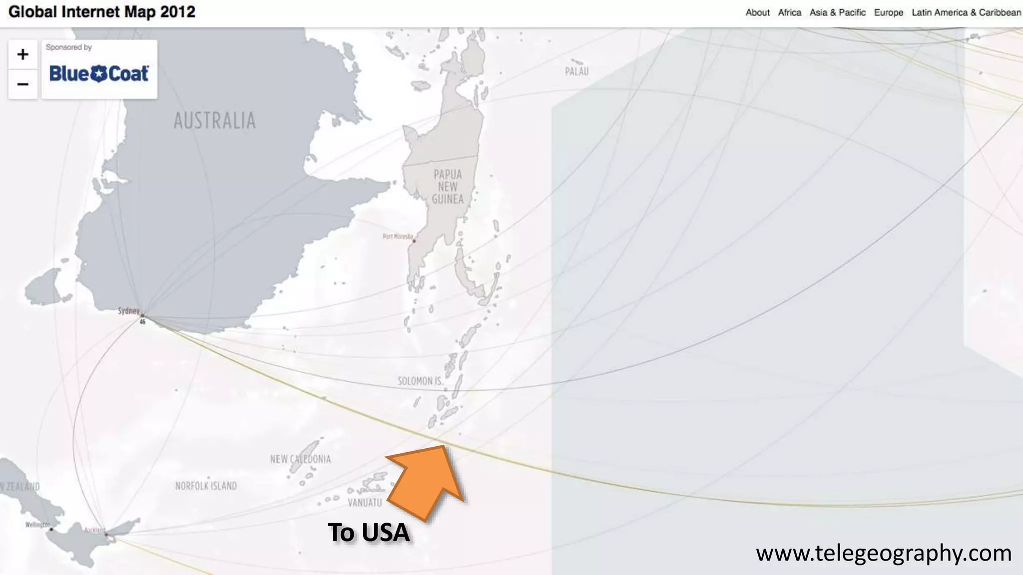 To USA 
www.telegeography.com 
 