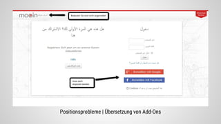 Positionsprobleme | Übersetzung von Add-Ons
 