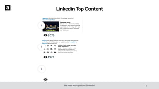 We need more posts on LinkedIn!
Linkedin Top Content
1
2
3
2075
7
1977
 