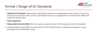 Jci Structure Introduction to Joint Commission International (JCI) - Dr Amrish Kamboj ...