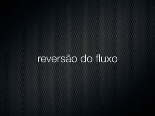 reversão do ﬂuxo
 