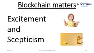 Blockchain matters
Excitement
and
Scepticism
6/30/2022 114
The Computers Limited (Estd 1983)
 