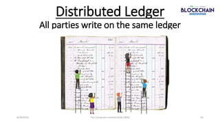 Distributed Ledger
All parties write on the same ledger
6/30/2022 63
The Computers Limited (Estd 1983)
 