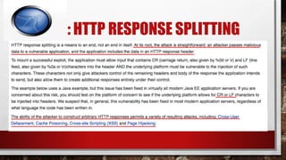 NO-CVE : HTTP RESPONSE SPLITTING
 