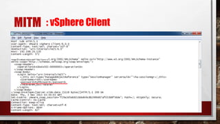 MITM : vSphere Client
 