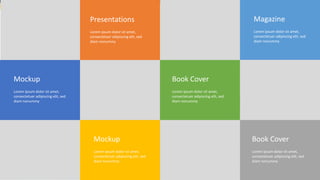 w w w . D o m a i n . c o m Page 81
www.MainSlide.com
© All Rights Reserved.
Confidential
Presentations
Lorem ipsum dolor sit amet,
consectetuer adipiscing elit, sed
diam nonummy
Magazine
Lorem ipsum dolor sit amet,
consectetuer adipiscing elit, sed
diam nonummy
Mockup
Lorem ipsum dolor sit amet,
consectetuer adipiscing elit, sed
diam nonummy
Book Cover
Lorem ipsum dolor sit amet,
consectetuer adipiscing elit, sed
diam nonummy
Mockup
Lorem ipsum dolor sit amet,
consectetuer adipiscing elit, sed
diam nonummy
Book Cover
Lorem ipsum dolor sit amet,
consectetuer adipiscing elit, sed
diam nonummy
 