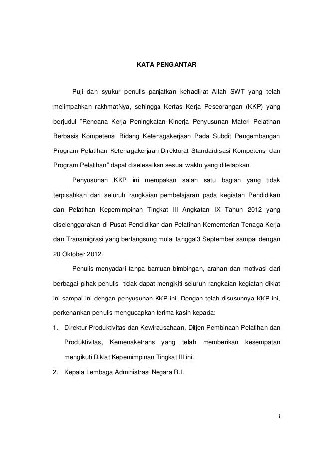 Kertas Kerja Perseorangan Kkp Rencana Kerja Peningkatan Kinerja