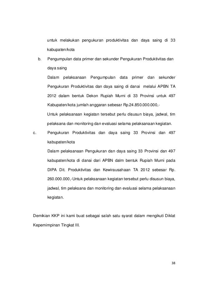 Kertas Kerja Perseorangan Kkp Rencana Kerja Peningkatan Kinerja