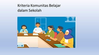 Kriteria Komunitas Belajar
dalam Sekolah
 