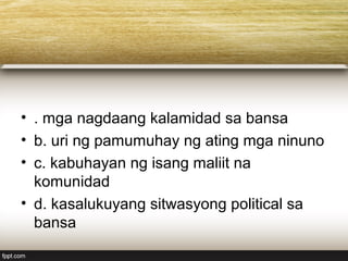 1 konsepto ng kontemporaryong isyu