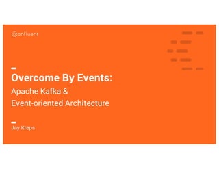 9
Overcome By Events:
Apache Kafka &
Event-oriented Architecture
Jay Kreps
 