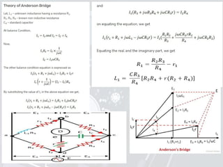 Measurement and instrumentation AC bridges | PPTX
