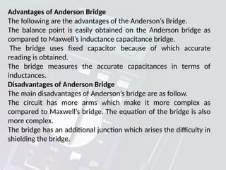 Measurement and instrumentation AC bridges | PPTX