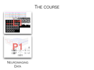 THE COURSE
NEUROIMAGING
DATA
L1
P1
 