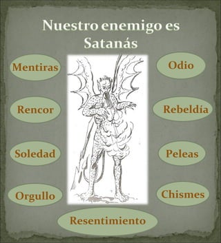 Peleas Mentiras Soledad Orgullo Odio Rebeldía Rencor Chismes Resentimiento 