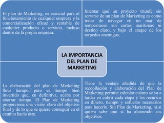 1 la planificación estratégica del mercado. el plan de marketing. | PPTX