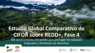 Estudio Global Comparativo de
CIFOR sobre REDD+, Fase 4
Del conocimiento a la acción para proteger los bosques
tropicales y fortalecer los derechos
 
