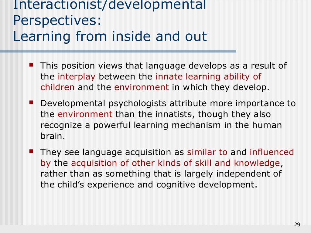 Language Learning in Early Childhood