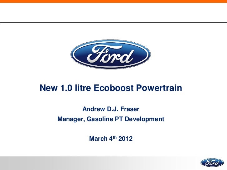 Ford Focus 1 l EcoBoost Presentation slideshare