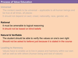 introduction to universal human values and importance | PPTX