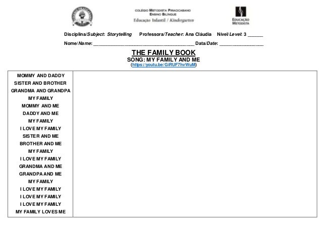 1 Level 3 My Family Book Song 18
