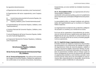 LEY ORGANICA DE ECONOMIA POPULAR Y SOLIDARIA Y SU REGLAMENTO BY JOHN ...
