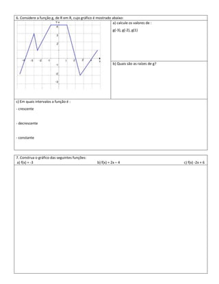 Funções - Função do 1º grau