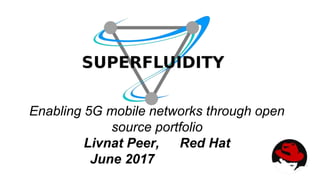 Enabling 5G mobile networks through open
source portfolio
Livnat Peer, Red Hat
June 2017
 
