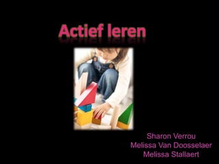 Actief leren




              Sharon Verrou
         Melissa Van Doosselaer
            Melissa Stallaert
 