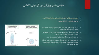 ‫کاهشی‬ ‫گرادیان‬ ‫در‬ ‫ویژگی‬ ‫بندی‬ ‫مقیاس‬

‫الگوریتم‬ ‫ویژگی‬ ‫بندی‬ ‫مقیاس‬
‫ک‬ ‫گرادیان‬ ‫بر‬ ‫مبتنی‬ ‫های‬
‫اهشی‬
:

‫سرعت‬
‫میدهد‬ ‫افزایش‬ ‫را‬ ‫هگرایی‬
.
•
‫ویژگی‬
‫شک‬ ‫به‬ ‫ای‬ ‫هزینه‬ ‫تابع‬ ، ‫متفاوت‬ ‫بسیار‬ ‫های‬ ‫مقیاس‬ ‫با‬ ‫های‬
‫یک‬ ‫ل‬
‫دره‬
‫و‬ ‫باریک‬
‫طوالنی‬
‫میکنند‬ ‫ایجاد‬
.
•
‫ویژگی‬ ‫بندی‬ ‫مقیاس‬
،
‫به‬
‫هزینه‬ ‫تابع‬
‫شکلی‬
«
‫تر‬ ‫کروی‬
»
‫خ‬ ‫به‬ ‫و‬
‫طوط‬
‫یک‬ ‫آن‬ ‫کانتور‬
‫شکل‬
«
‫دایره‬
‫ای‬
‫تر‬
»
‫می‬
‫دهد‬
.
•
‫حالت‬ ‫در‬
، ‫تر‬ ‫ای‬ ‫دایره‬
‫است‬ ‫مرکز‬ ‫سمت‬ ‫به‬ ‫مستقیما‬ ‫گرادیان‬
.
•
‫حالت‬ ‫در‬
‫تر‬ ‫بیضوی‬
،
‫بزرگ‬ ‫محور‬ ‫امتداد‬ ‫در‬ ‫مدام‬ ‫الگوریتم‬ ‫های‬ ‫گام‬
‫سمت‬ ‫به‬ ‫آرام‬ ‫خیلی‬ ‫که‬ ‫حالی‬ ‫در‬ ‫پرد‬ ‫می‬ ‫جلو‬ ‫و‬ ‫عقب‬ ‫سمت‬ ‫به‬ ‫بیضی‬
‫کند‬ ‫می‬ ‫حرکت‬ ‫مرکز‬
.
 