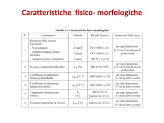 Caratteristiche fisico- morfologiche
 